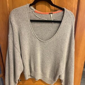 Free people slightly cropped gray sweater